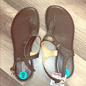 Michael Kors Logo Flat Sandals